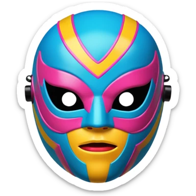 mascara de lucha libre sticker