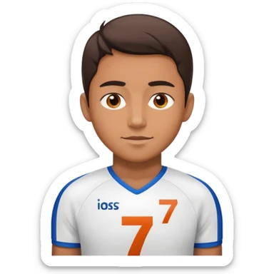 Number 7 Printed Athlete sticker