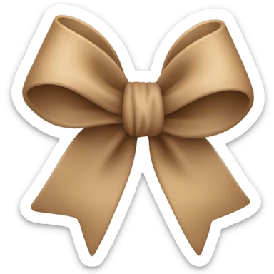 Light brown bow sticker