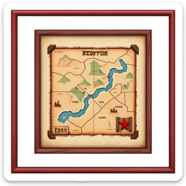 red dead redemption map icon sticker