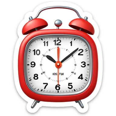 digital alarm clock set to 11 AM sticker