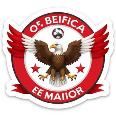 um banner a dizer "O Benfica é o maior", algures com o simbolo do Benfica: a águia sticker