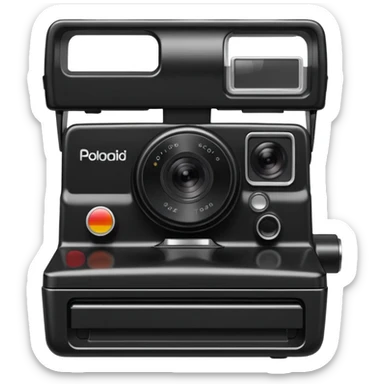 modern polaroid camera sticker