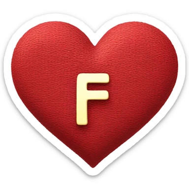 A Heart with the letter F sticker