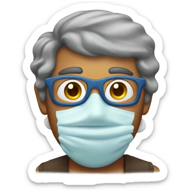 Guy with powder sugar on his nose sticker