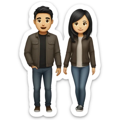 Asian Bf&gf  sticker