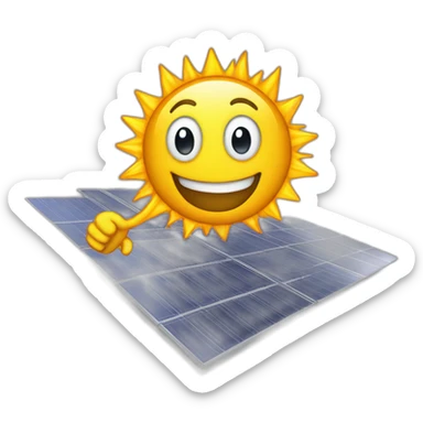 solar panel cheering sticker