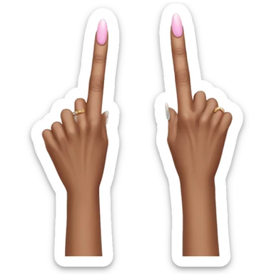 extra long nails with middle finger sticker