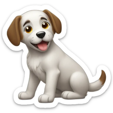 Perro moviendo rabo sticker