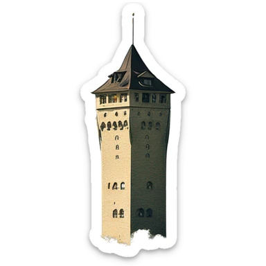 The tower from the jungfrau park in interlaken sticker