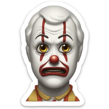 it clown horror movie sticker