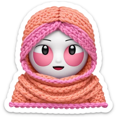 crochet single stitch (it has a color like a peach-pinky sunset) no faces  sticker