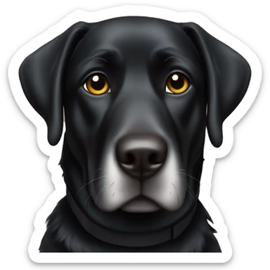 Black lab police dog sticker