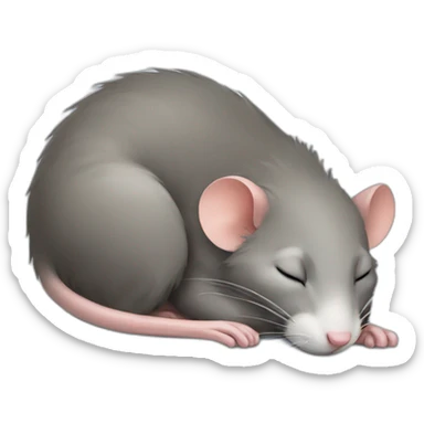 sleeping rat sticker