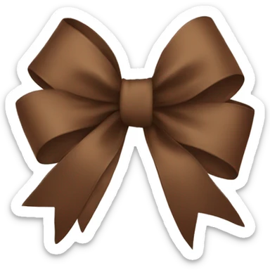 Brown bow sticker