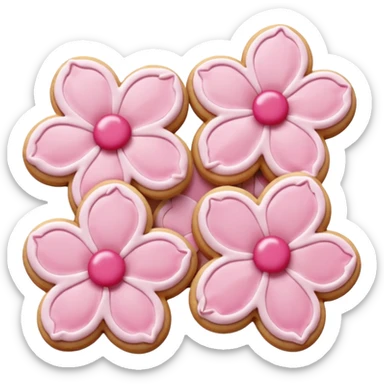 Cherry blossom shaped cookies  sticker