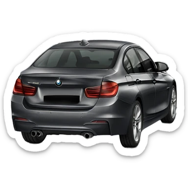 dark gray BMW 3 f30 sticker