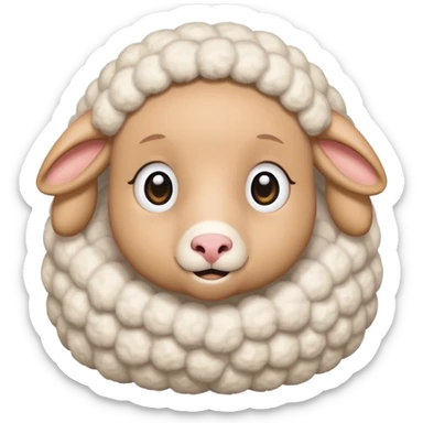 person hiding underneath sheep sticker