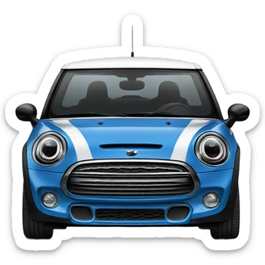 Mini cooper blue sticker