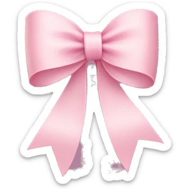 light pink ribbon bow sticker