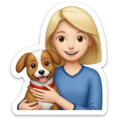 Person is playing with his dog sticker