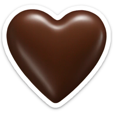 Chocolate heart shape  sticker