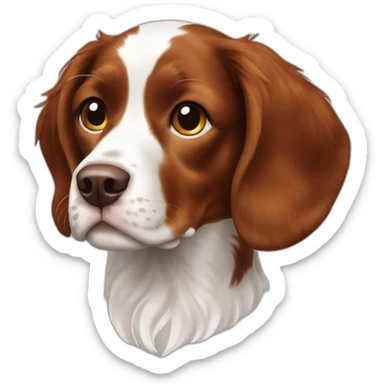 tricolor Brittany spaniel sticker