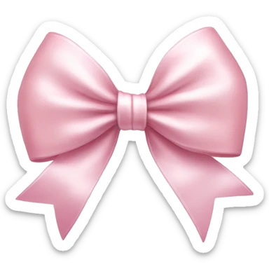 Light pink shiny bow sticker