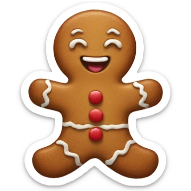 gingerbread man sticker
