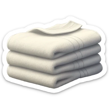 Soft fluffy towel on the table sticker