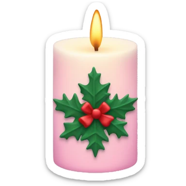 Christmas aesthetic candle sticker