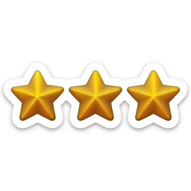 3 stars rank sticker