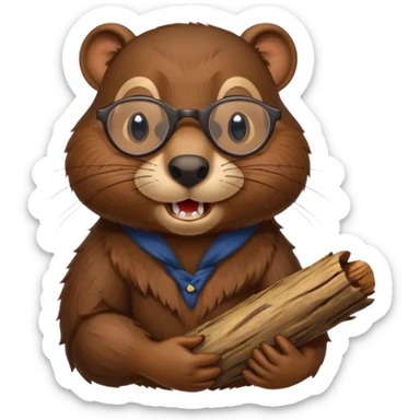 spectacled beaver sticker