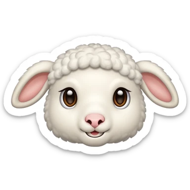 Cute fluffy lamb  sticker