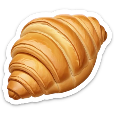 There's a croissant on a purple napkin. sticker