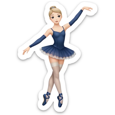Ballet dancer in thigh highs sticker