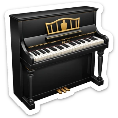 piano with no written text on it sticker