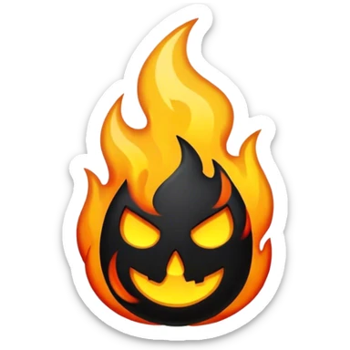 Fire that is black sticker