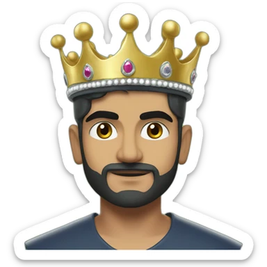 Babar azam with crown sticker