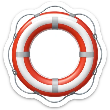 lifebuoy object icon, red and white float ring, glossy plastic texture, pool safety equipment, 3D cartoon, mobile game icon style, centered, clean background, no text, no watermark
 sticker