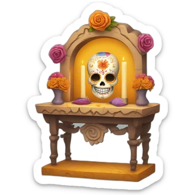 altar del dia de los muertos sticker