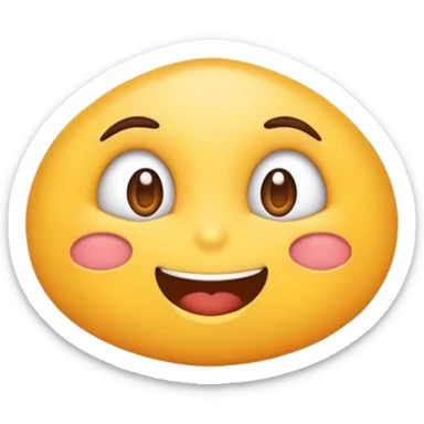 Un emoji de psicología lindo pero que se risa sticker