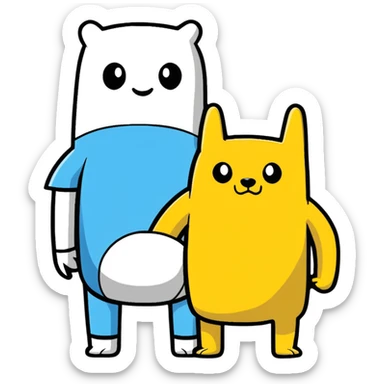 finn and jake from adventure time sticker