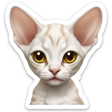 Devon rex kitten sticker