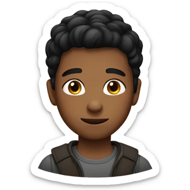 Two brown boys with short black hair  sticker