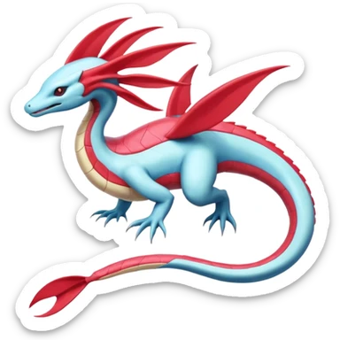 Milotic-Inteleon-Heliolisk-Helioptile-Salamence-Salandit-Latias-Fakémon-creature-hybrid sticker