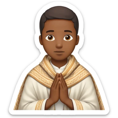 Black man with prayer shawl on  sticker