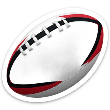 white rugby ball sticker