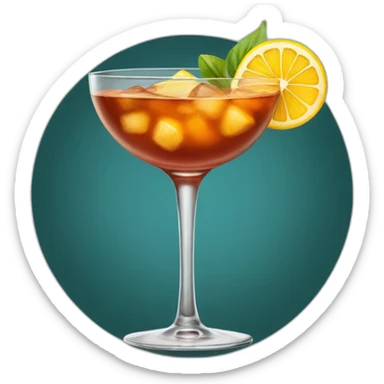 Old fashion cocktail sticker
