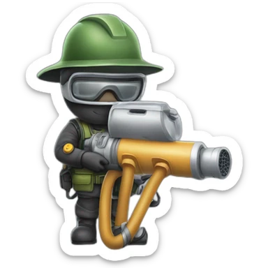 Chasseur de fantôme avec aspirateur sticker